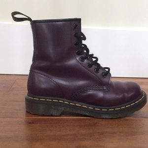 Eggplant Dr. Marten AirWair boots